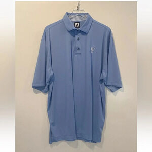 FootJoy FJ Shirt Mens XL Blue Short‎ Sleeve Golf Polo Performance Shirt (1283)